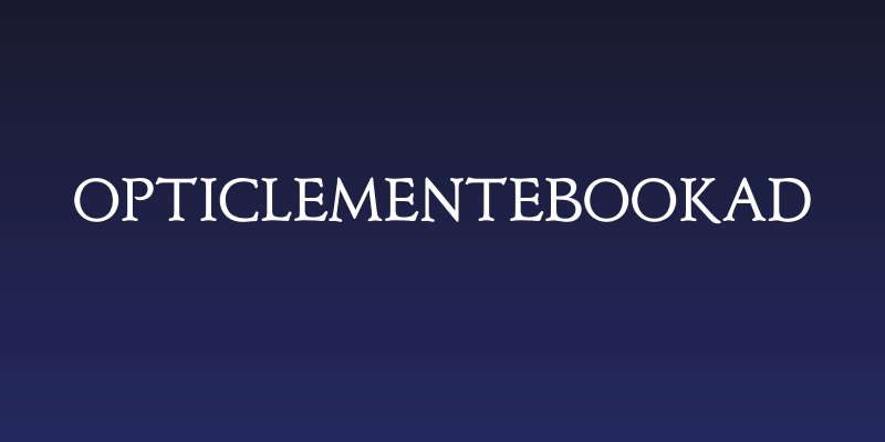 OPTIClementeBookAd Social Header