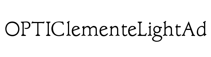 OPTIClementeLightAd Font