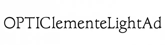OPTIClementeLightAd  フリーフォントのダウンロード