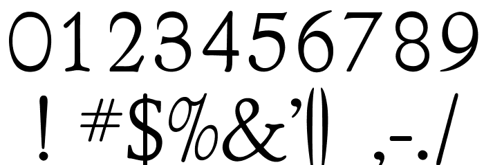 OPTIClementeLightAd Font OTHER CHARS
