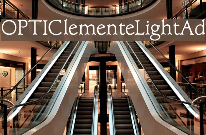 OPTIClementeLightAd Font examples