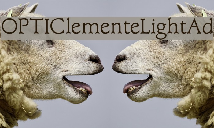 OPTIClementeLightAd Font examples