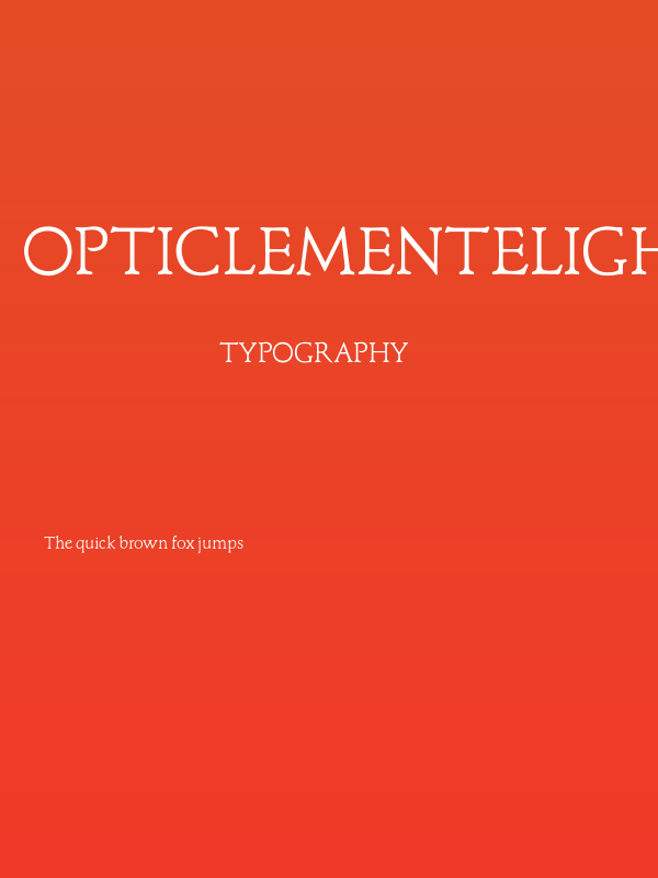 OPTIClementeLightAd Poster