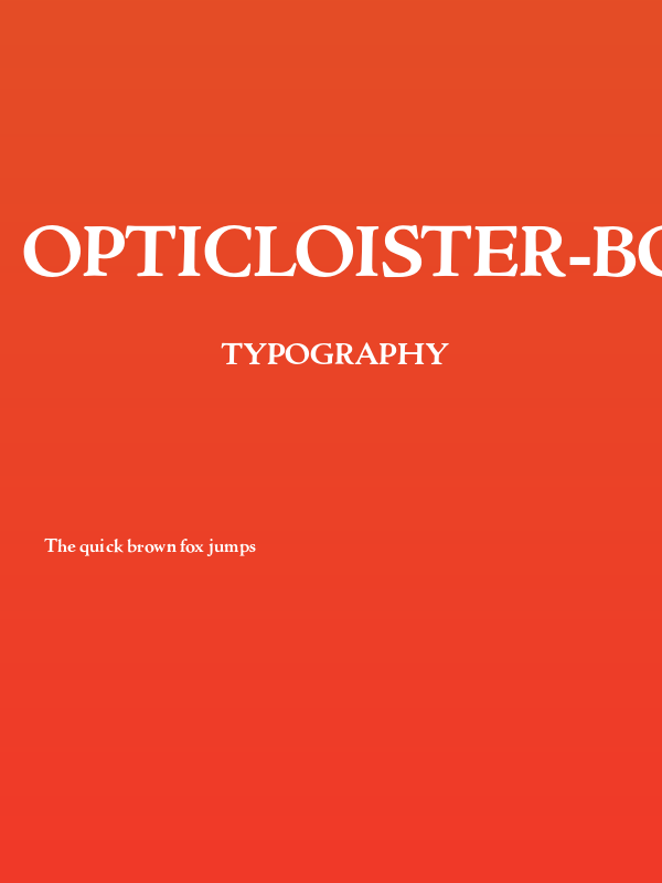 OPTICloister-Bold Poster