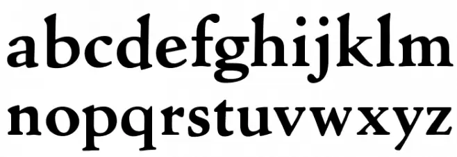 OPTICloister-Bold Schriftart Kleinbuchstaben