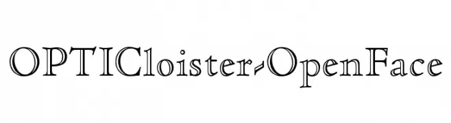 OPTICloister-OpenFace  Free Fonts Download