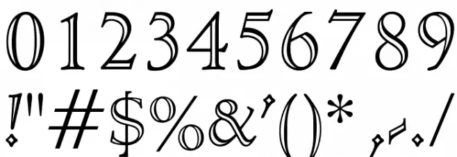 OPTICloister-OpenFace Font OTHER CHARS