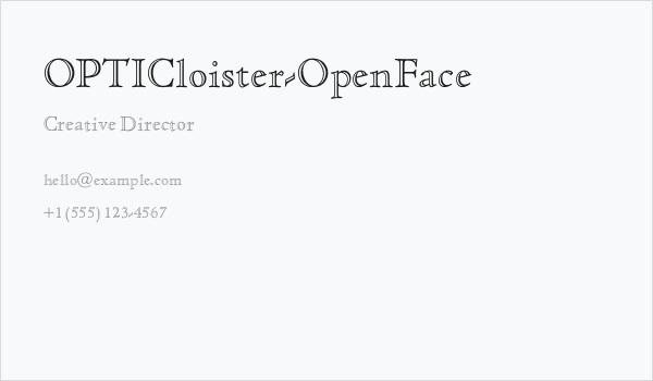 OPTICloister-OpenFace Business Card