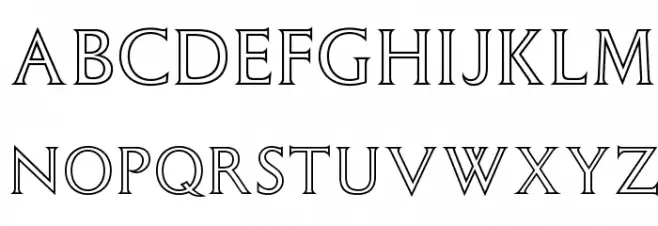 OPTIColumna-Open Шрифта ВЕРХНИЙ