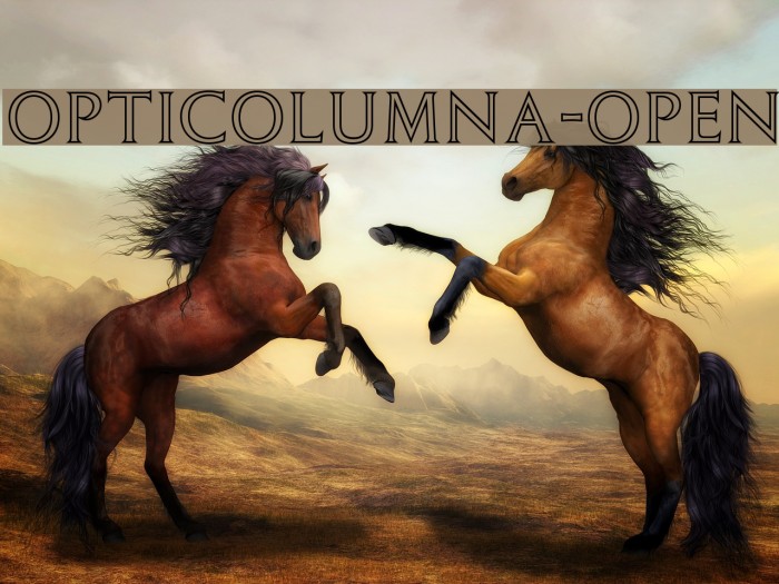 OPTIColumna-Open Font examples
