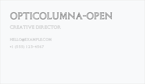 OPTIColumna-Open Business Card