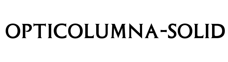 OPTIColumna-Solid Font