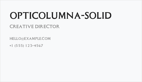 OPTIColumna-Solid Business Card