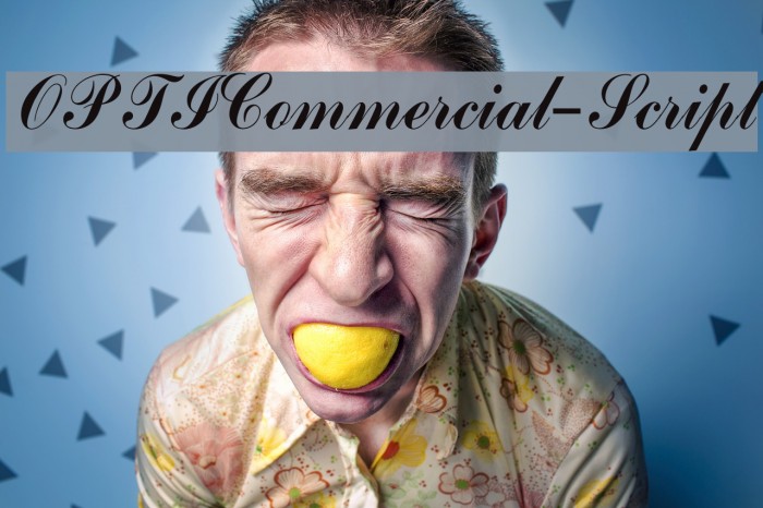 OPTICommercial-Script Font examples