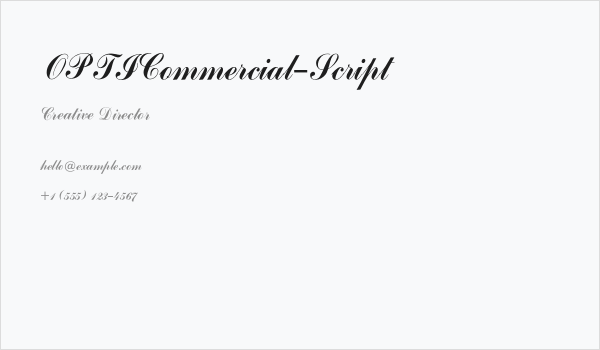 OPTICommercial-Script Business Card
