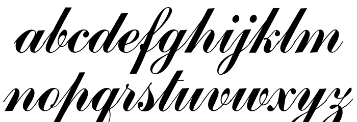 OPTICommercial-Script Font LOWERCASE