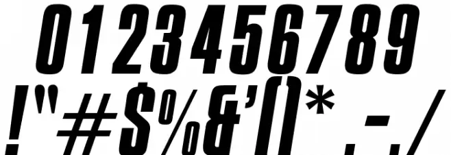 OPTICompit-Italic Font OTHER CHARS