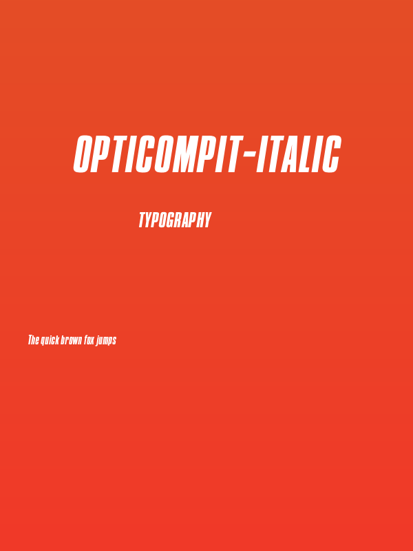 OPTICompit-Italic Poster