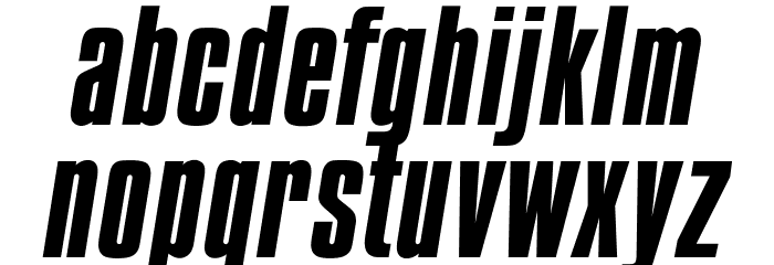 OPTICompit-Italic Font LOWERCASE