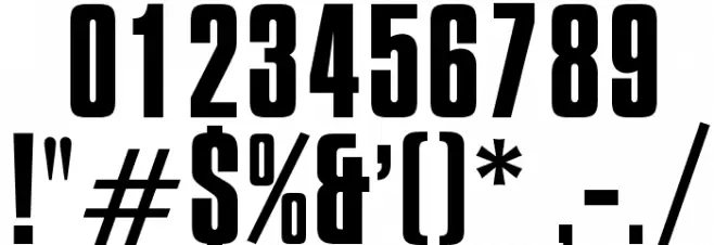 OPTICompit-Regular Font OTHER CHARS