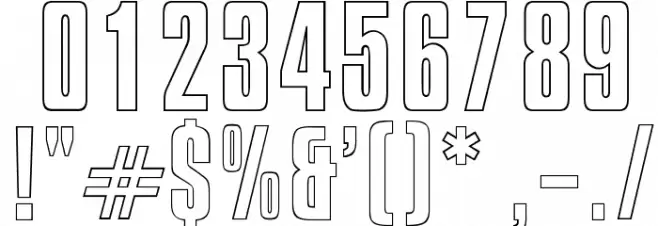 OPTICompitOutline Font OTHER CHARS