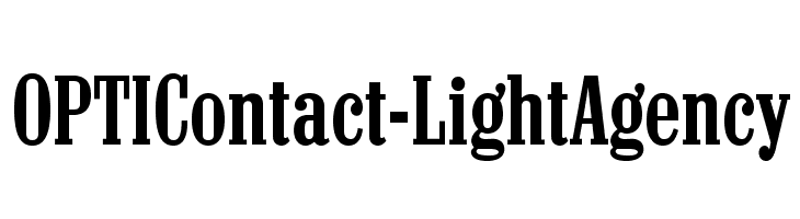 OPTIContact-LightAgency Font
