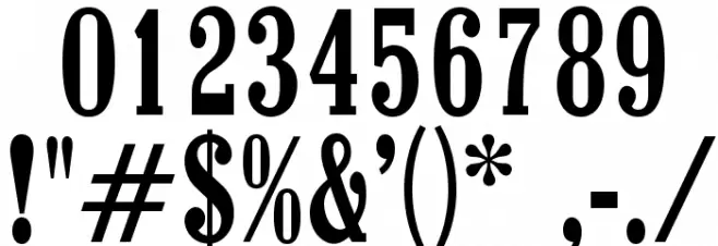 OPTIContact-LightAgency フォント その他の文字