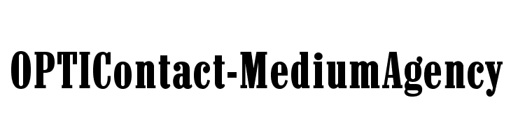 OPTIContact-MediumAgency Font