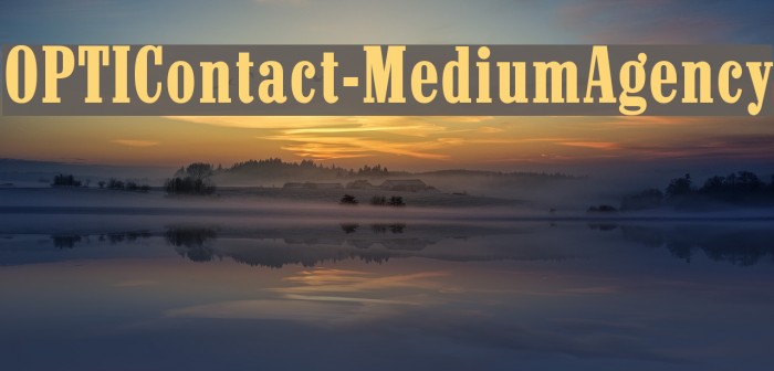OPTIContact-MediumAgency Font examples