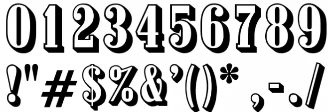 OPTIContactShadow-Agency Font OTHER CHARS