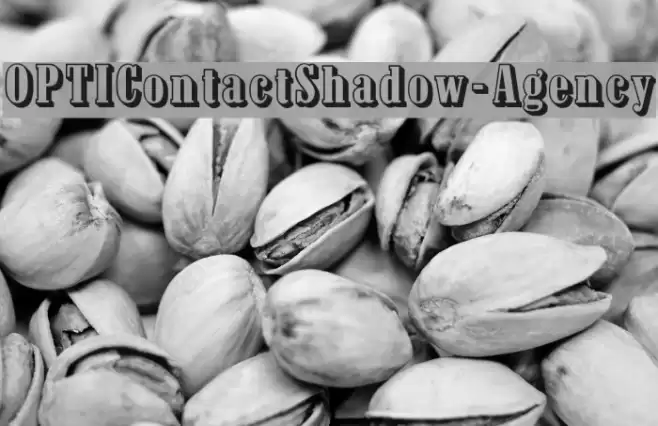 OPTIContactShadow-Agency Font examples