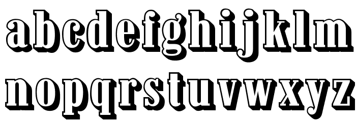 OPTIContactShadow-Agency Font LOWERCASE