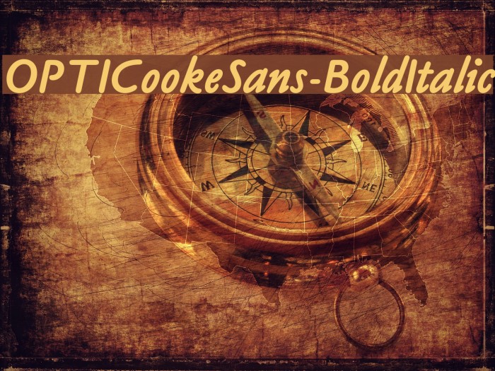 OPTICookeSans-BoldItalic Font examples