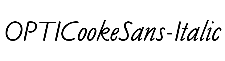 OPTICookeSans-Italic Font