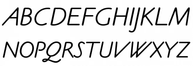 OPTICookeSans-Italic Шрифта ВЕРХНИЙ