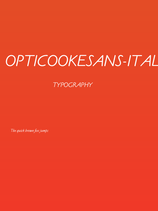 OPTICookeSans-Italic Poster