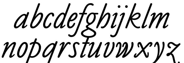 OPTICookeSans-Italic Font LOWERCASE