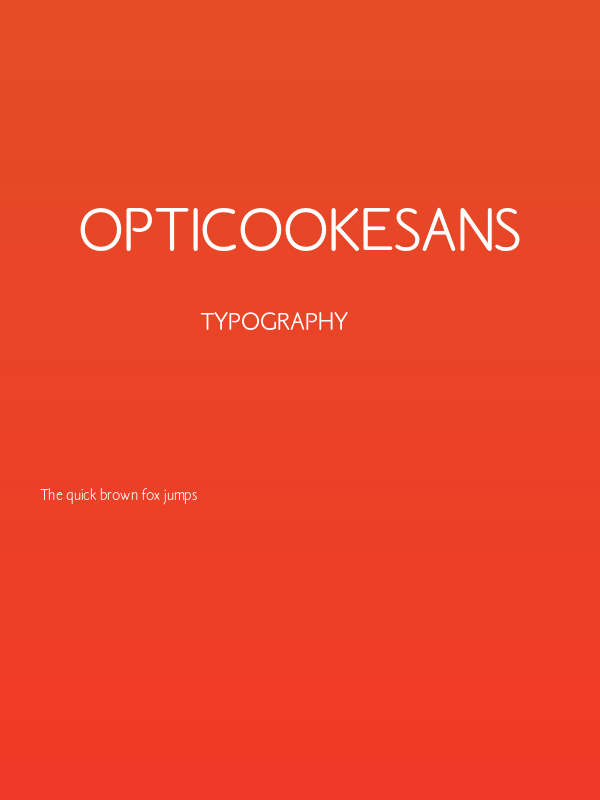 OPTICookeSans Poster