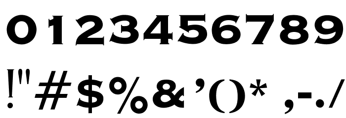 OPTICopperplate-Heavy フォント その他の文字