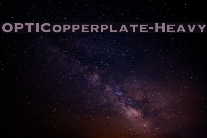 OPTICopperplate-Heavy フォント examples