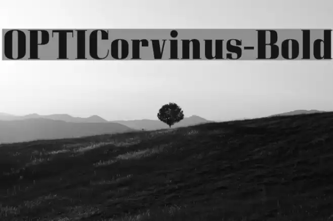 OPTICorvinus-Bold Font examples
