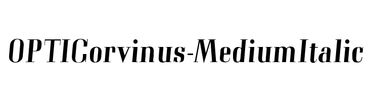 OPTICorvinus-MediumItalic Font