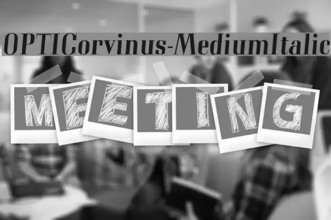 OPTICorvinus-MediumItalic Font examples