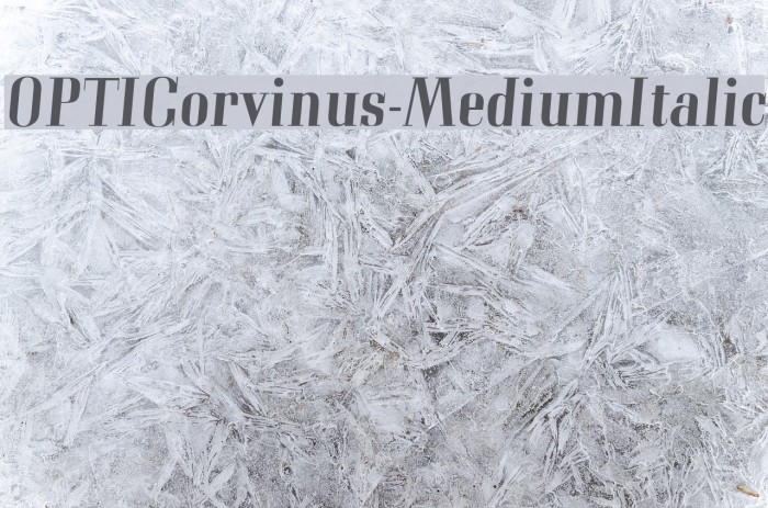 OPTICorvinus-MediumItalic Font examples