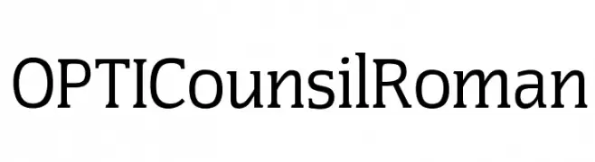 OPTICounsilRoman  Frei Schriftart Herunterladen