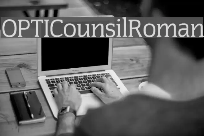 OPTICounsilRoman Font examples