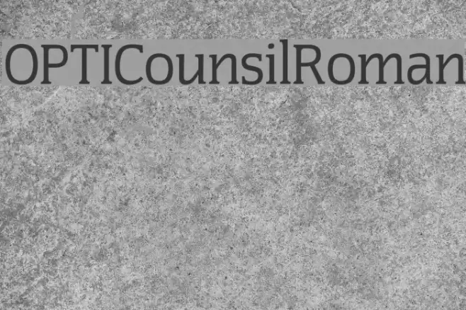 OPTICounsilRoman Font examples