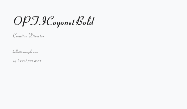 OPTICoyonetBold Business Card