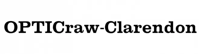 OPTICraw-Clarendon  Free Fonts Download