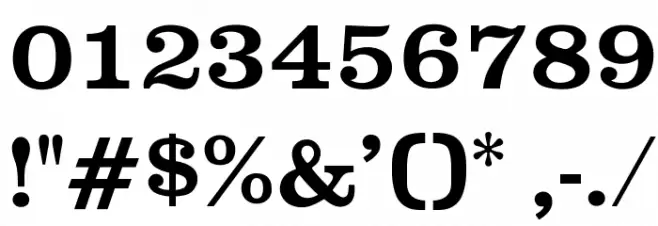 OPTICraw-Clarendon Font OTHER CHARS